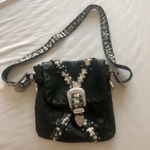 Black leather Charm and Luck purse